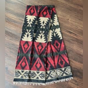 Vtg Polo Ralph Lauren Neck Scarf Southwestern LambWool Aztec Scotland READ!
